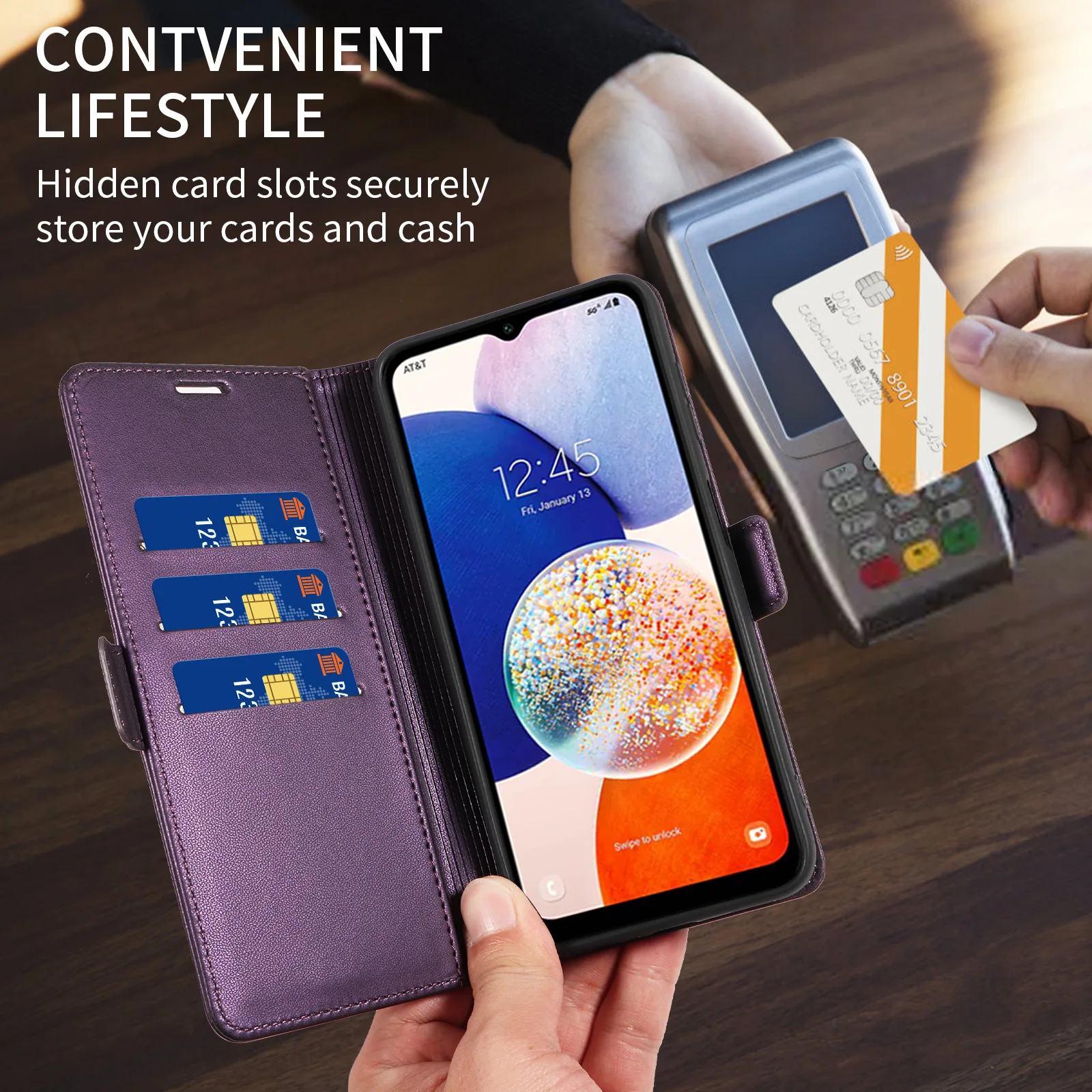 Pu Leather Anti Drop Phone Case With Card Wallet Protective Cover For Redmi 13c Note 10 11 12 supplier