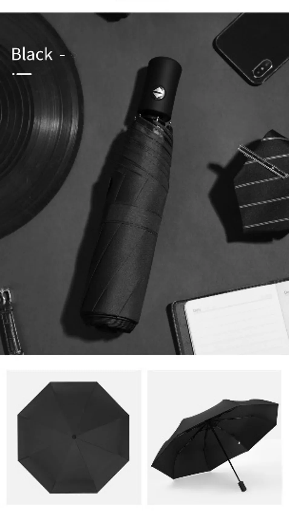 Fully Automatic Custom Folding 3 Folded Umbrella With Custom Printed