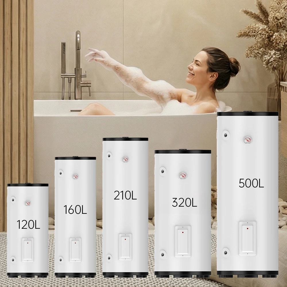 Floor Standing 120L/160L/210L/320L/500L Metal Housing Enamel Tank Storage Electric Water Heater Commercial Energy Efficiency