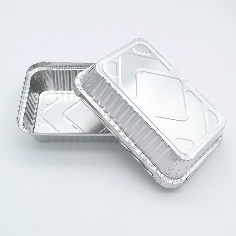 product tia ca71  wholesale popular 8 inch square plate leakproof sealing takeaway food no1 foil container-6