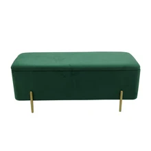 Customized 2022 Factory Wholesale Modern Storage Seat Pouffe Ottoman Bench Bed End Stool