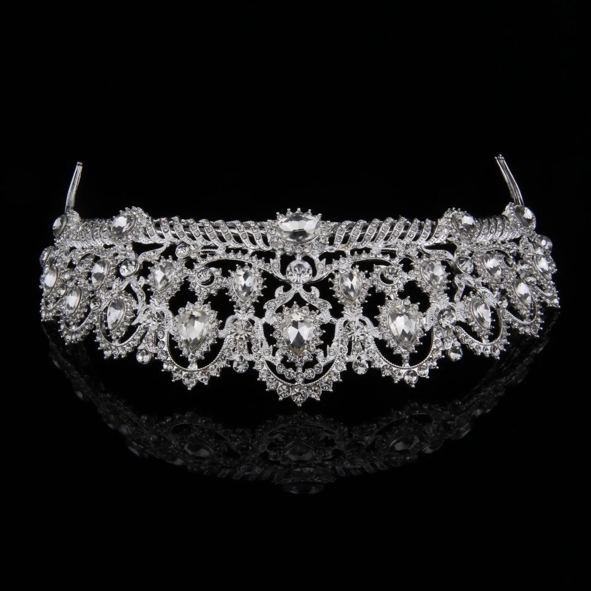 Rhinestone Wedding Big Crown Princess Crown Tiaras Pageant Crown - Buy ...