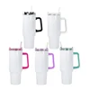 White with colored handle