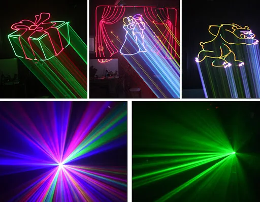 LASER LIGHT SHOW (300nw)2台セット YUER™️ NEW 40KPPS 20W RGB Full Color Scanning Laser Light