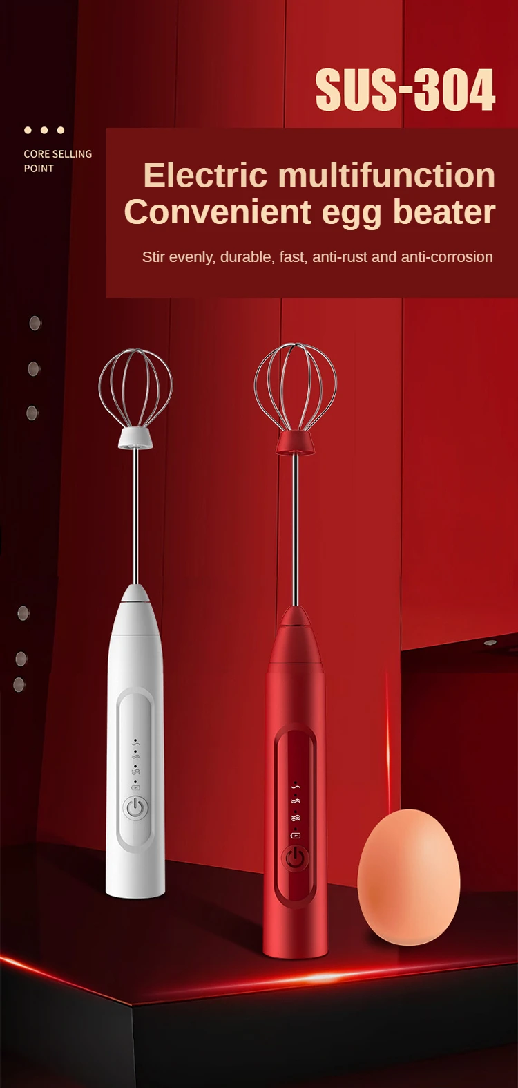 Small Home Automatic Cream Whisk Charging Mode Smart Automatic Electric Egg Beater Buy Egg