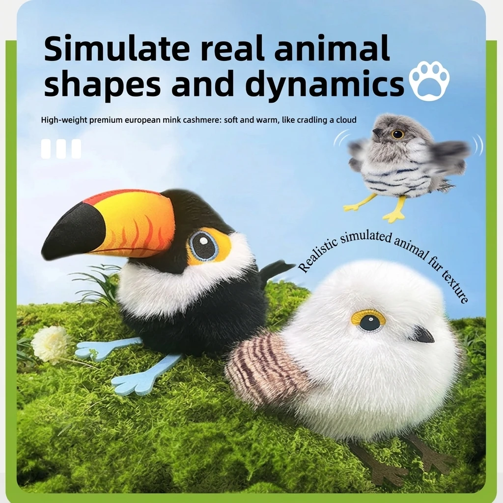 Interactive Bird Toy For Cats With Realistic Sounds And Flight_voghion.com
