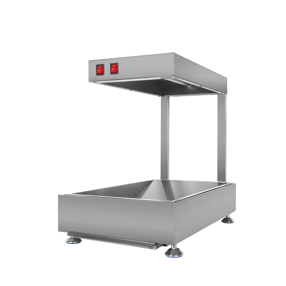 GZKITCHEN Commercial Churros Warmer Showcase Potato Chips Fried Chicken Electric Food Display Cabinet Warming Showcase 220V - Image 3