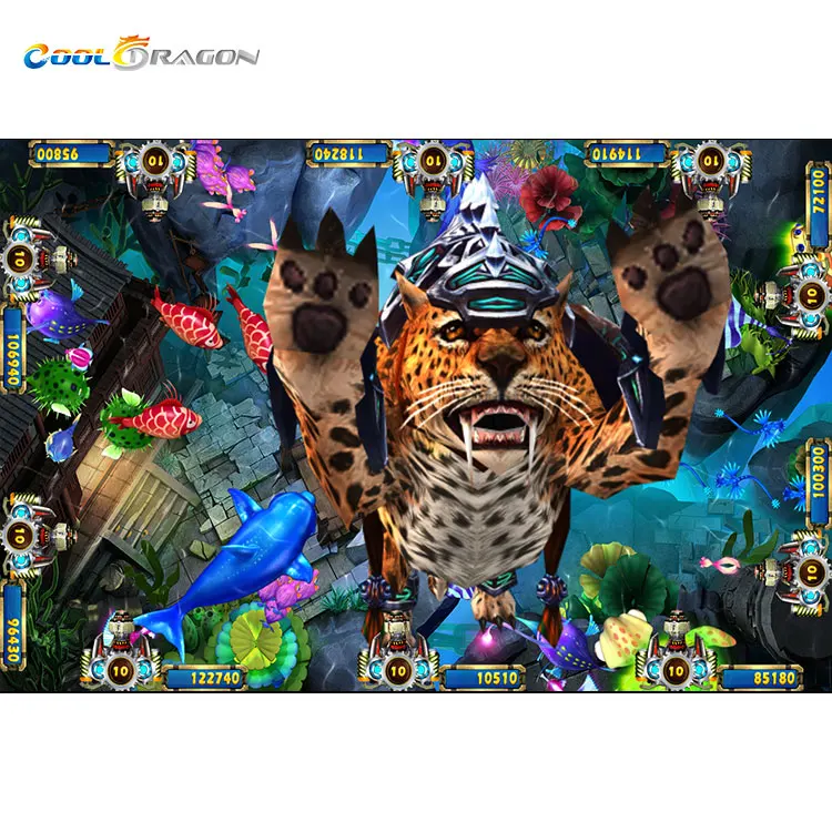 Leopard Strike Fish Game Board 6 Player Fish Table Ocean King Shooting Fishing Game Machines