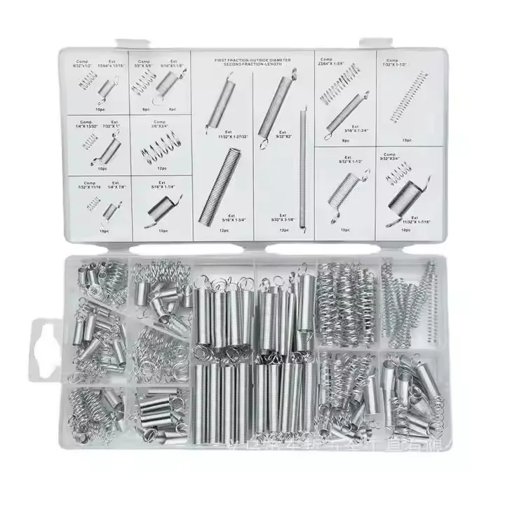 200PCS White Steel Mechanical DIY Projects Spring Assortment Kit External Compressed Coils Spiral Style for Automobile Extension
