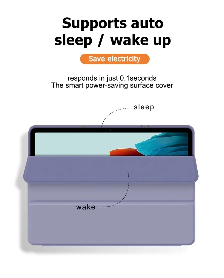 Leather Smart Cover Stand Tpu Back Folio Tablet Case With S Pen Holder