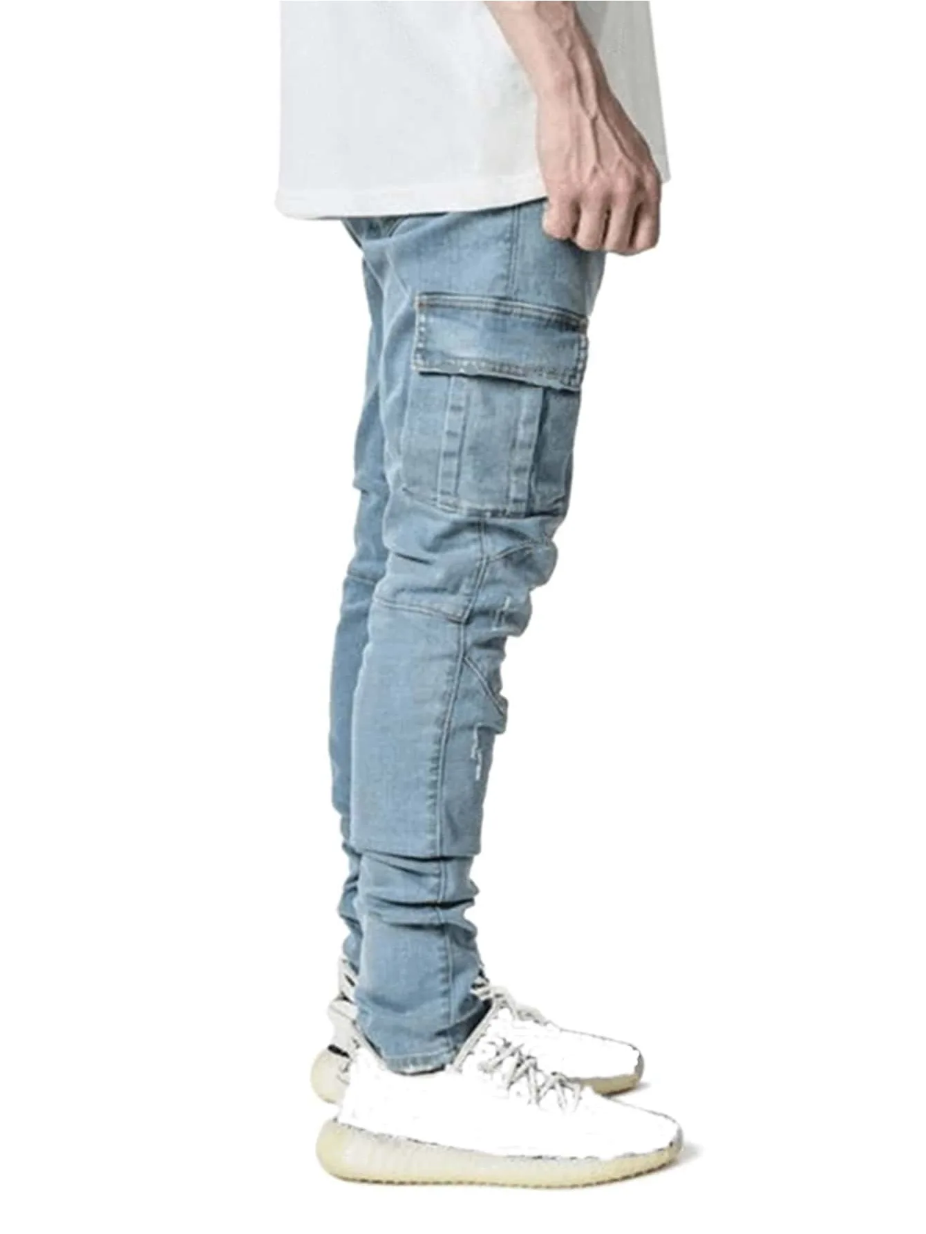 Fengway Custom New Multi-Pocket Cargo Jeans - Men's Denim