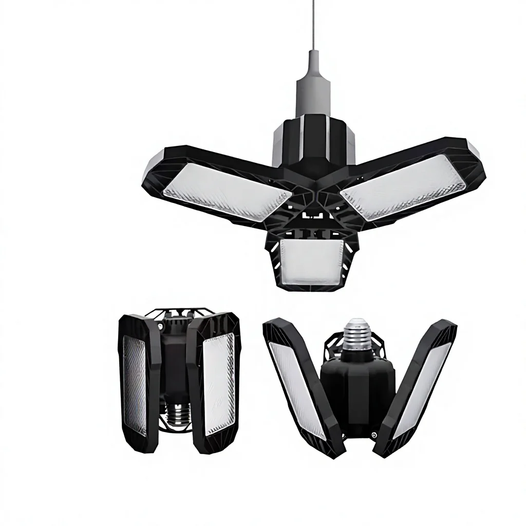 Fabrikneue LED-Garagen-Transformatorleuchte 4+1, faltbare Glühbirne, 6500 K, 100 V, für Hallen- und Fabrikdeckenbeleuchtung