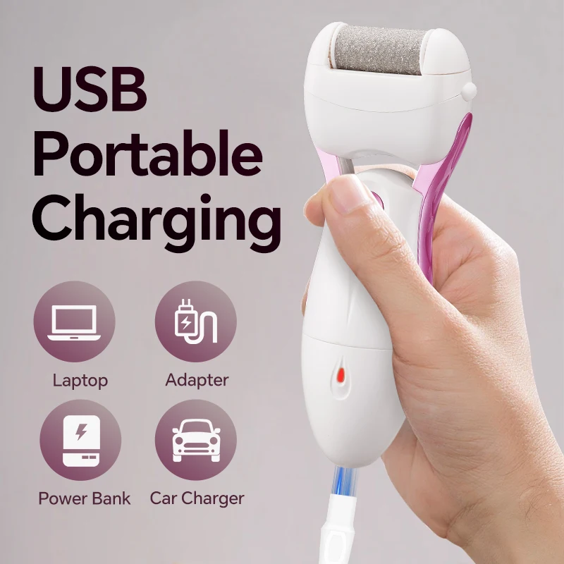 USB Charging Electric Foot Grinder Stone Callus Remover and Dead Skin Rubbing Device Heel Removing Callus Remover for Car Use manufacture
