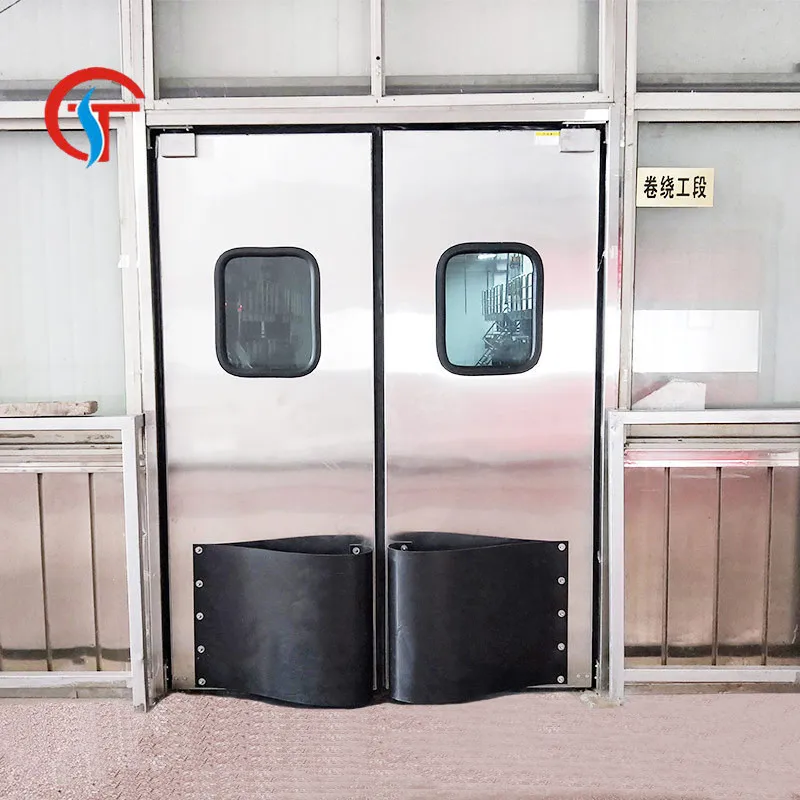 Commercial Kitchen Double Hinged Swing Door Stainless Steel 304 For