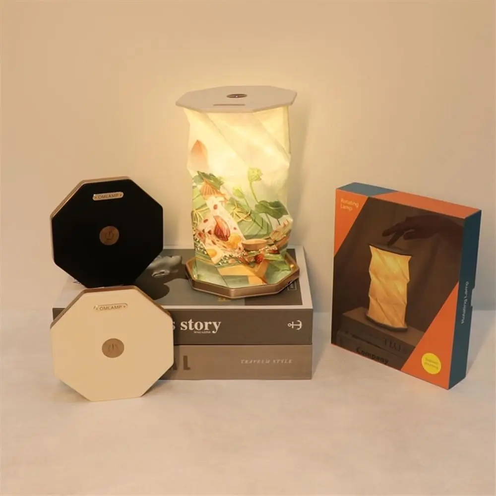 2024 Custom Design Creative Decorative Night Light Soft Led Foldable Touch Sensor Paper Bed Lamp Kids Dimming Night Light supplier