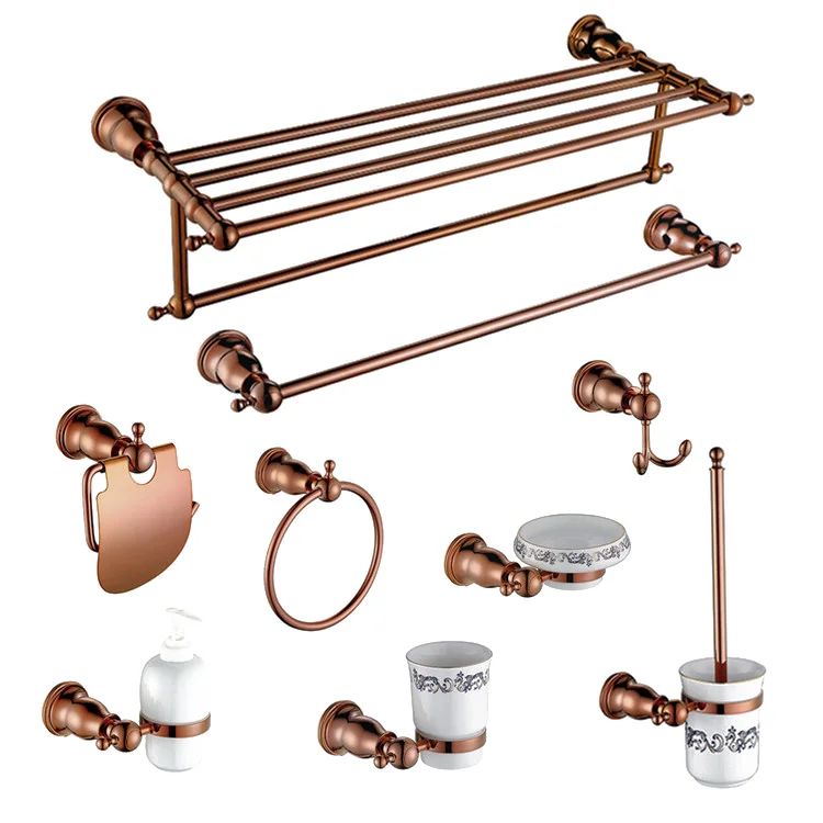 Wholesale Hotel bathroom rose gold wall mounted stainless steel bathroom accessories m.alibaba.com