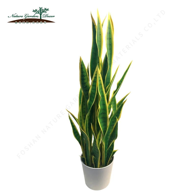 Смешанный цвет поддельные дерево ручной работы агаве Золотой сансевиерия завод зеленый