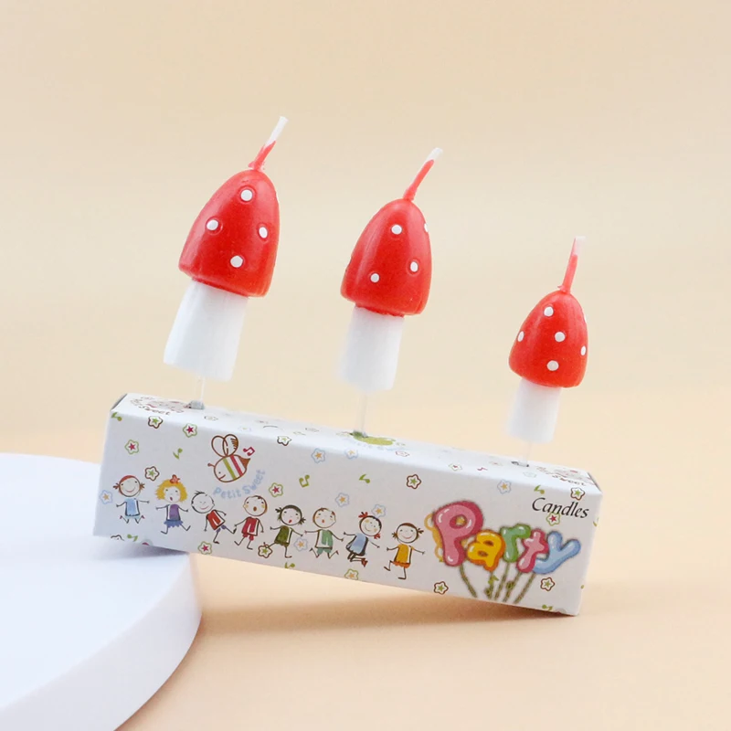 Mushroom Birthday Candles