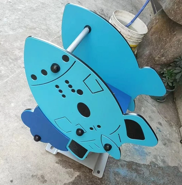 Cartoon Shape Children's Spring Trojan High Quality Outdoor Children's Rocking Chair Is Applied in Park Community Playground