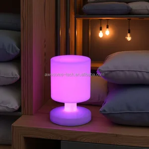 Modern Stylish LED Desk Lamp for Bedroom Bedside Night Light with Battery Power Source