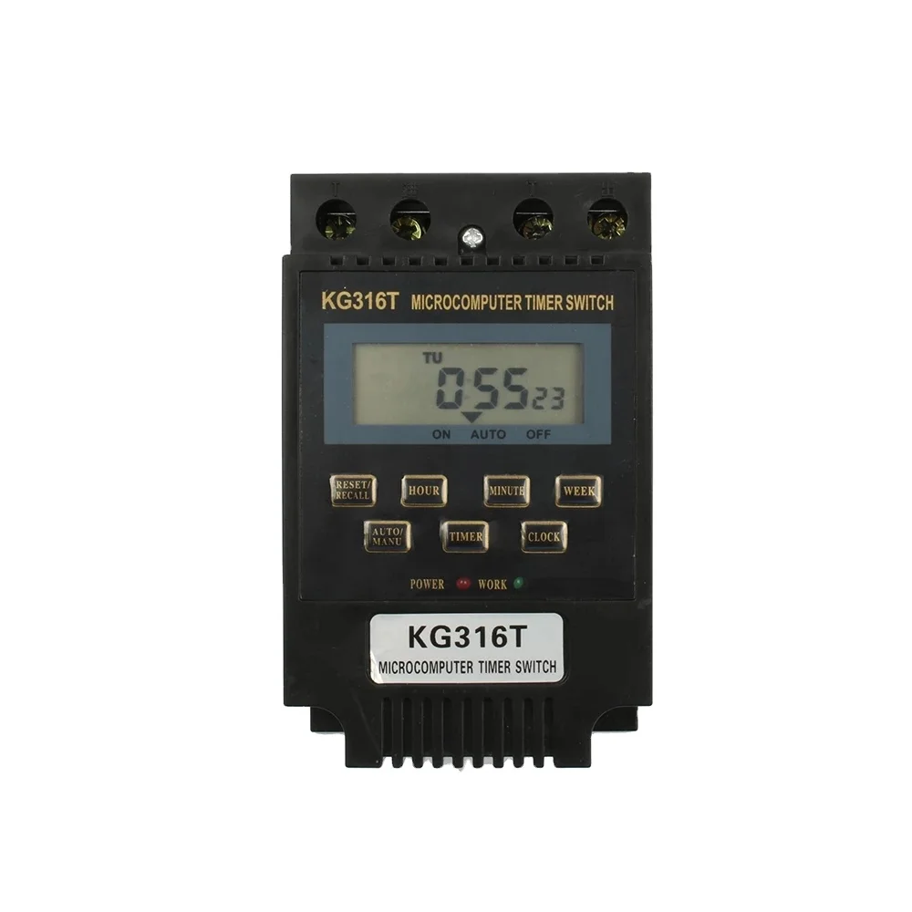 KG316T 220V 25A Digital Timer Controller Microcomputer Programmable Timer Switch 