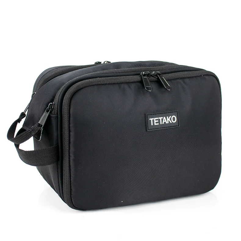Large Capacity Waterproof Polyester Travel Toiletry Bag for Men With Double Zipper