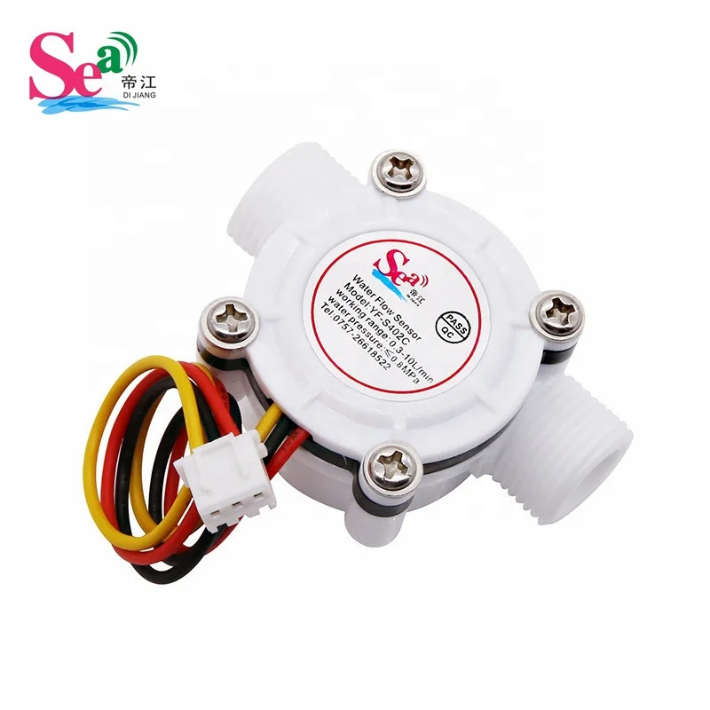 G3/8" YF-S402C Food Grade POM Turbine Hall Effect Water Flow Sensor 0.3-10LPM OEM DIJIANG for Liquid