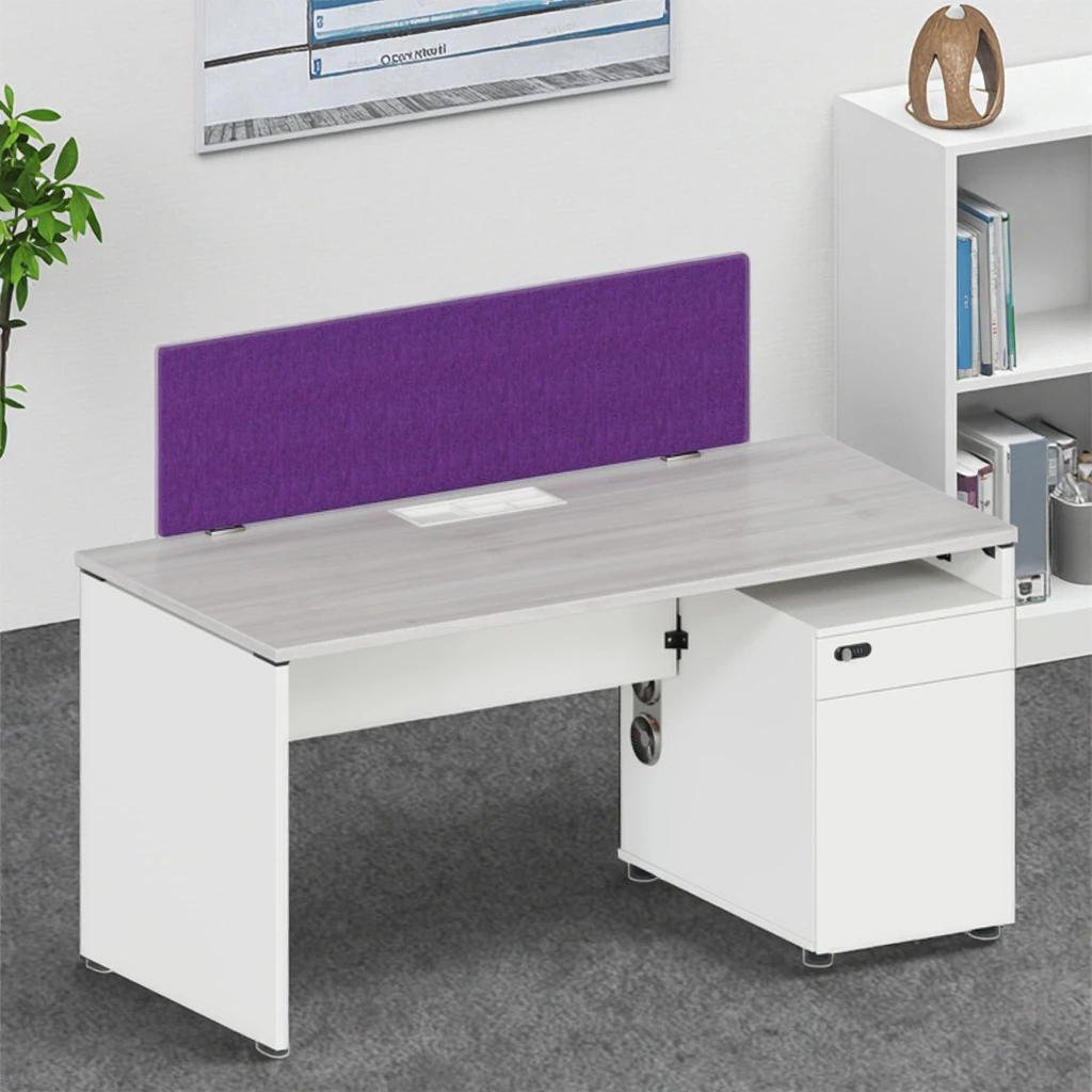Single Row Foldable Automatic Office Workstation Desk ABS Connection System Modern Durable Wood Frame Standing Desk Computer 6
