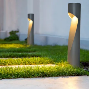 10W COB LED Remote Control Bollard Mount Outdoor Lawn Lights-Warm White IP65 Aluminum for Gardens Villas Courtyards & More