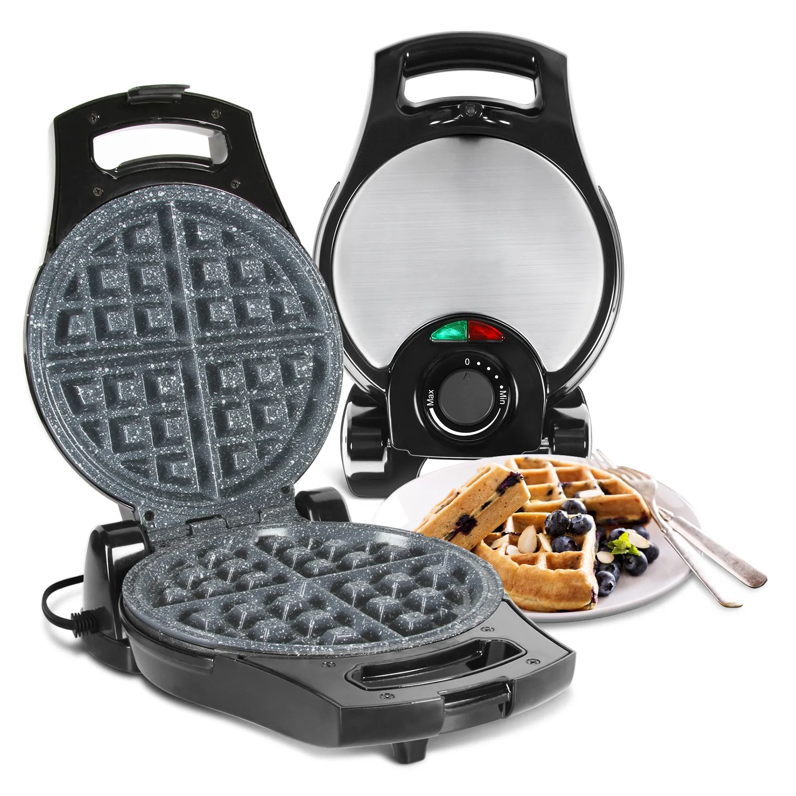 Indoor Nonstick Waffle Maker Machine Adjustable Temperature Best
