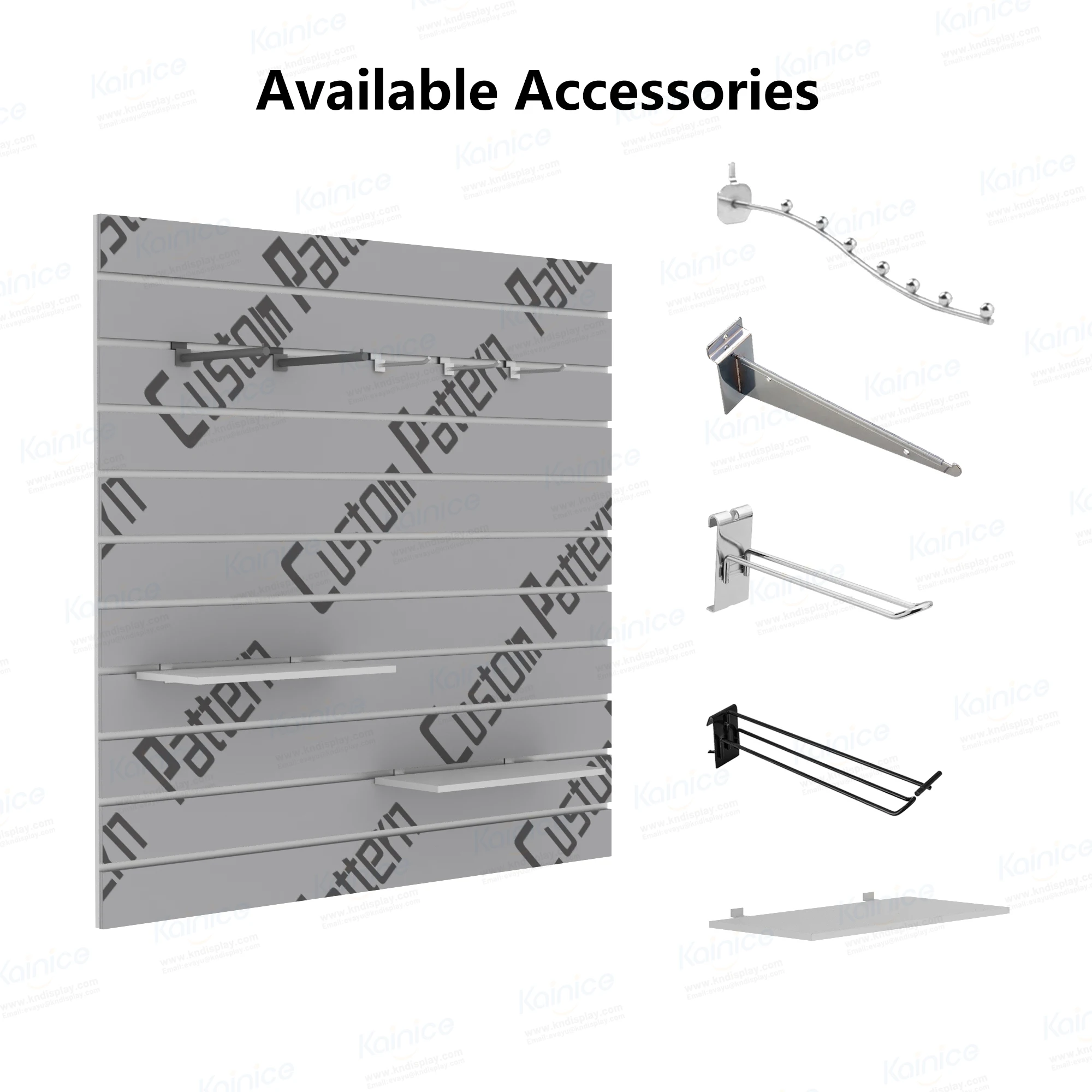 Kainice Groove Decorative Slatwall Display Panel Aluminum Inserts 4x8