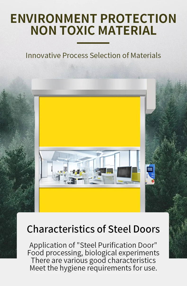 Top Quality Infrared Sensor Pvc Folding Door Modern Windproof