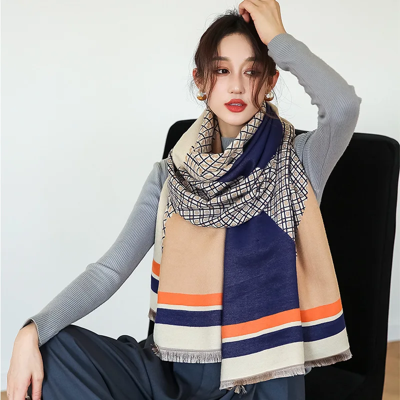 winter scarf for women foulard soild dot 3D button design echarpe