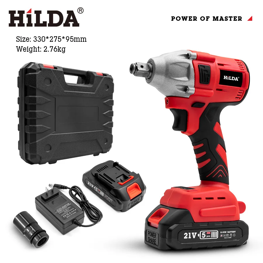 无刷便携式电动工具扳手电池冲击扳手360纳米扭矩电动无绳冲击扳手