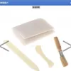 Toile filtrante, couteau pliant en papier, brosse