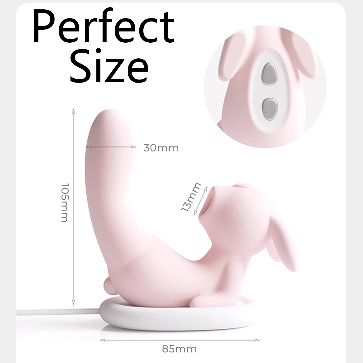 Wiederaufladbarer Klitorisvibrator mit 2 Motoren für Frauen, wasserdicht, leise, wiederaufladbar, für Klitoris und Nippel_voghion.com