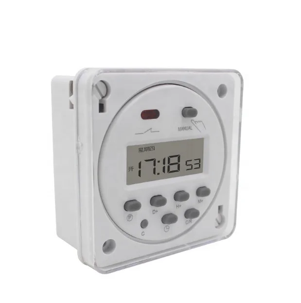 CN101A AC220V 16A Time Switch Relay TIMER CN101 Digital LCD Power Weekly Programmable with Protective Cover