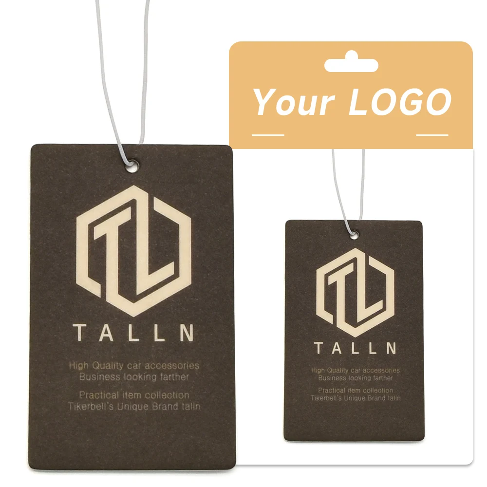 High Quality Designer Black Custom Car air Fresheners logo Scented Car Hanging air Freshener for Home Fragrance