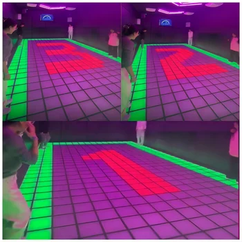 Led game rooms led dance floor tiles Interactive LED children's play tiles RGB LED portable outdoor dance tiles 30*30cm