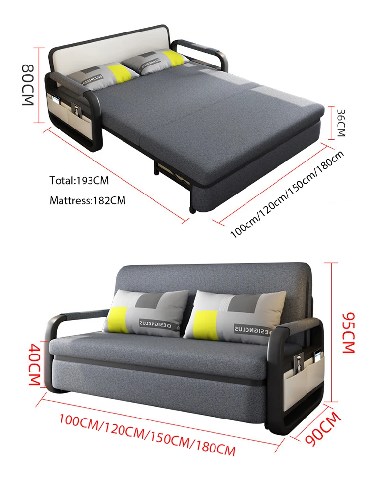 Modern Sofa Sleeper Bed Mechanism Couch With Storage Foldable Sofa Cama ...