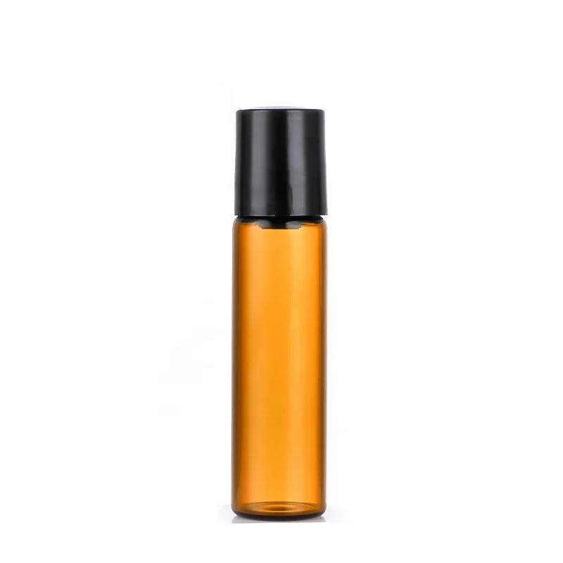 1ml 2ml 3ml 5ml 10ml Glass Oil Bottles Roller Cosmetics Packaging Glass Tube Essential Oil Amber Roll on Bottle