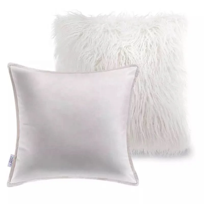 Мягкие плюшевые монгольские индивидуальные натуральный мех Чехлы для подушек пледы наволочки