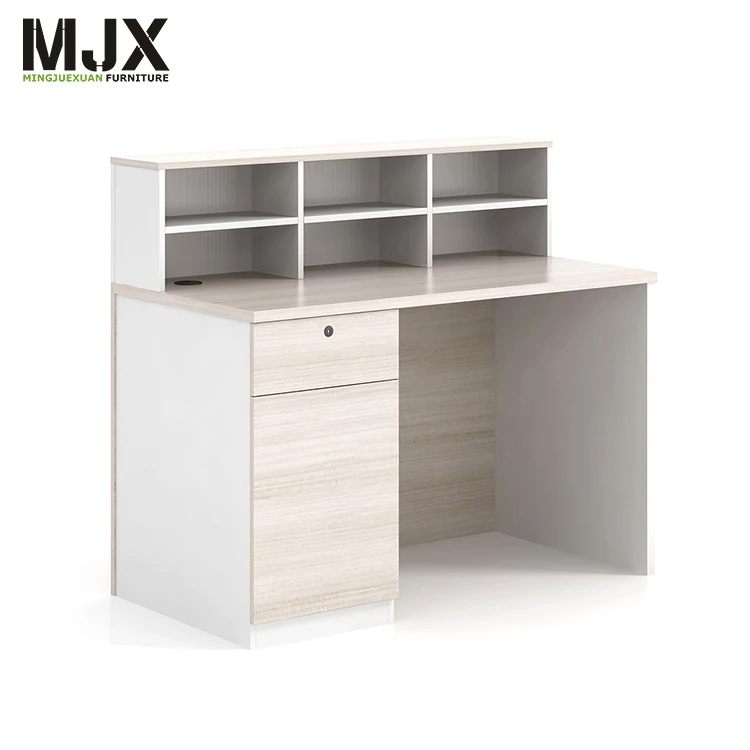 Modern Small Simple Office Furniture Cashier Mdf Table Counter