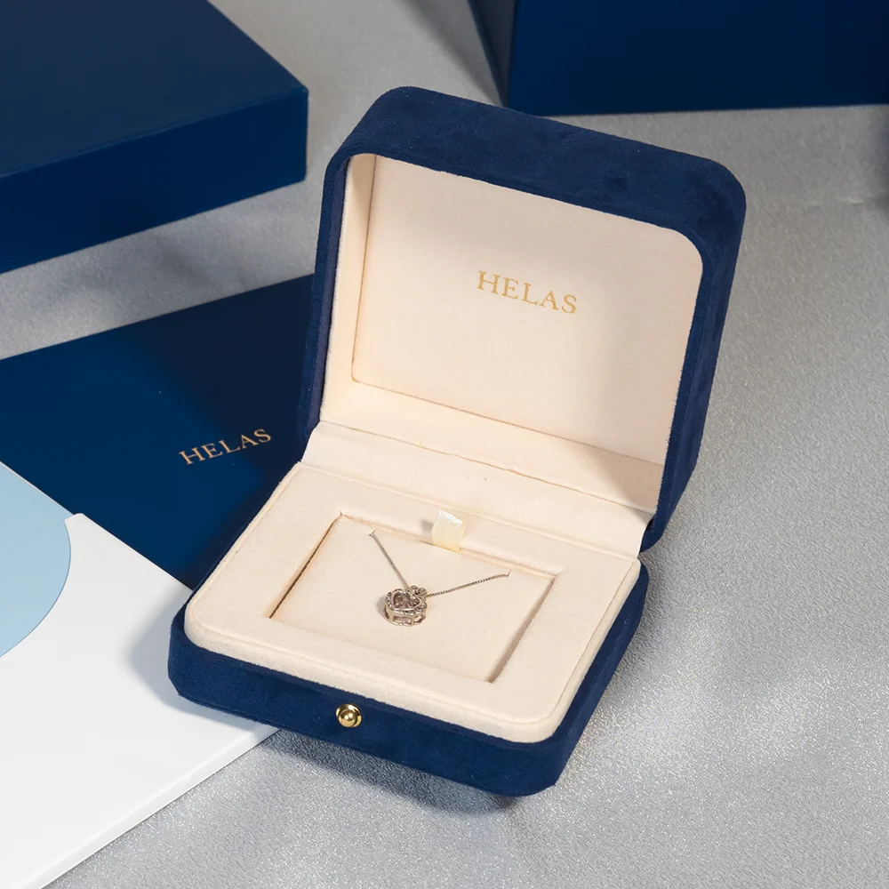 product high quality bronzing package insert lid and base ring envelope greeting card blue one stop velvet jewelry gift box-4