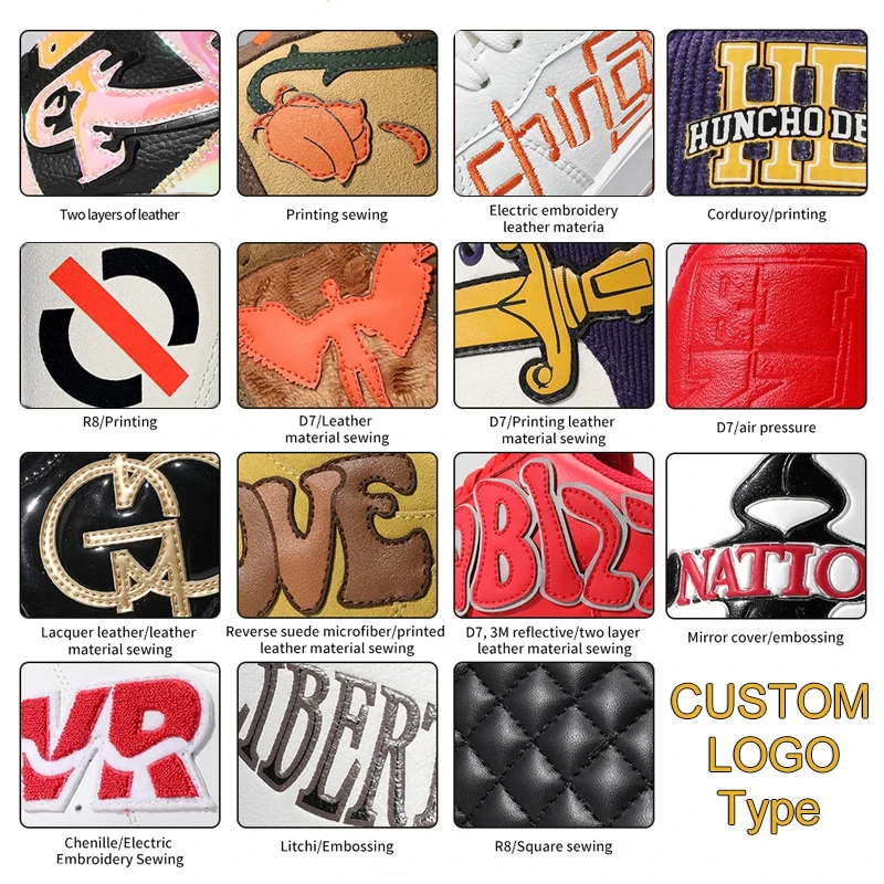 OEM ODM High Quality Customized Logo Genuine Leather White Trainers Sneakers Design Skateboard Casual Men Custom Shoes
