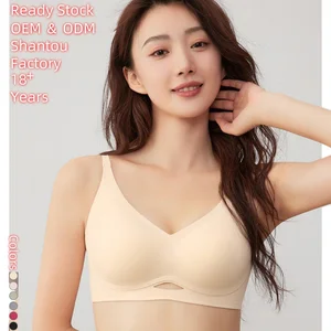 Reliable Supplier Shantou Bell-Fenny Hollow-Out Gathered Push-up Padded Seamless Women's Comfortable Bra Without Steel Ring
