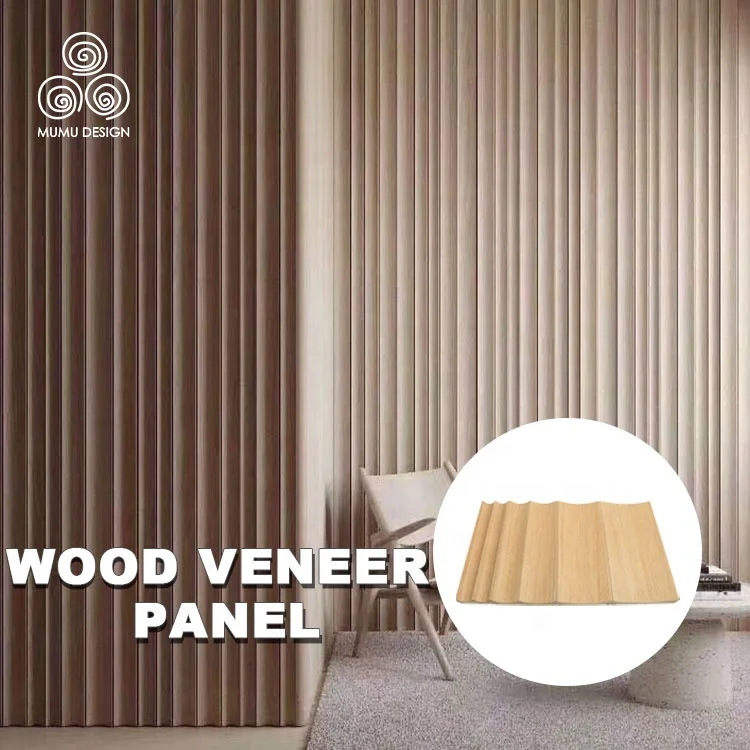MUMU Composite Cherry Oak Pine Walnut Wainscoting Wood Veneer Wall Panels Wooden Plain Boards