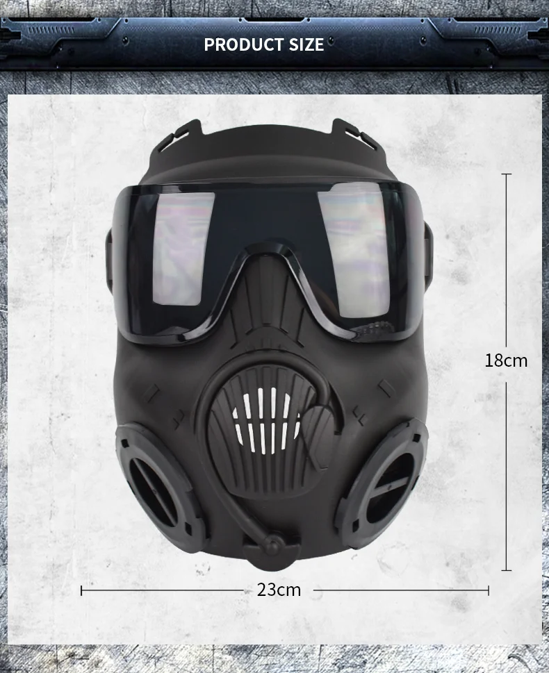 Masque à Gaz Tactique M50 - Full Face - Pour Airsoft, Tir, Cosplay - Adulte