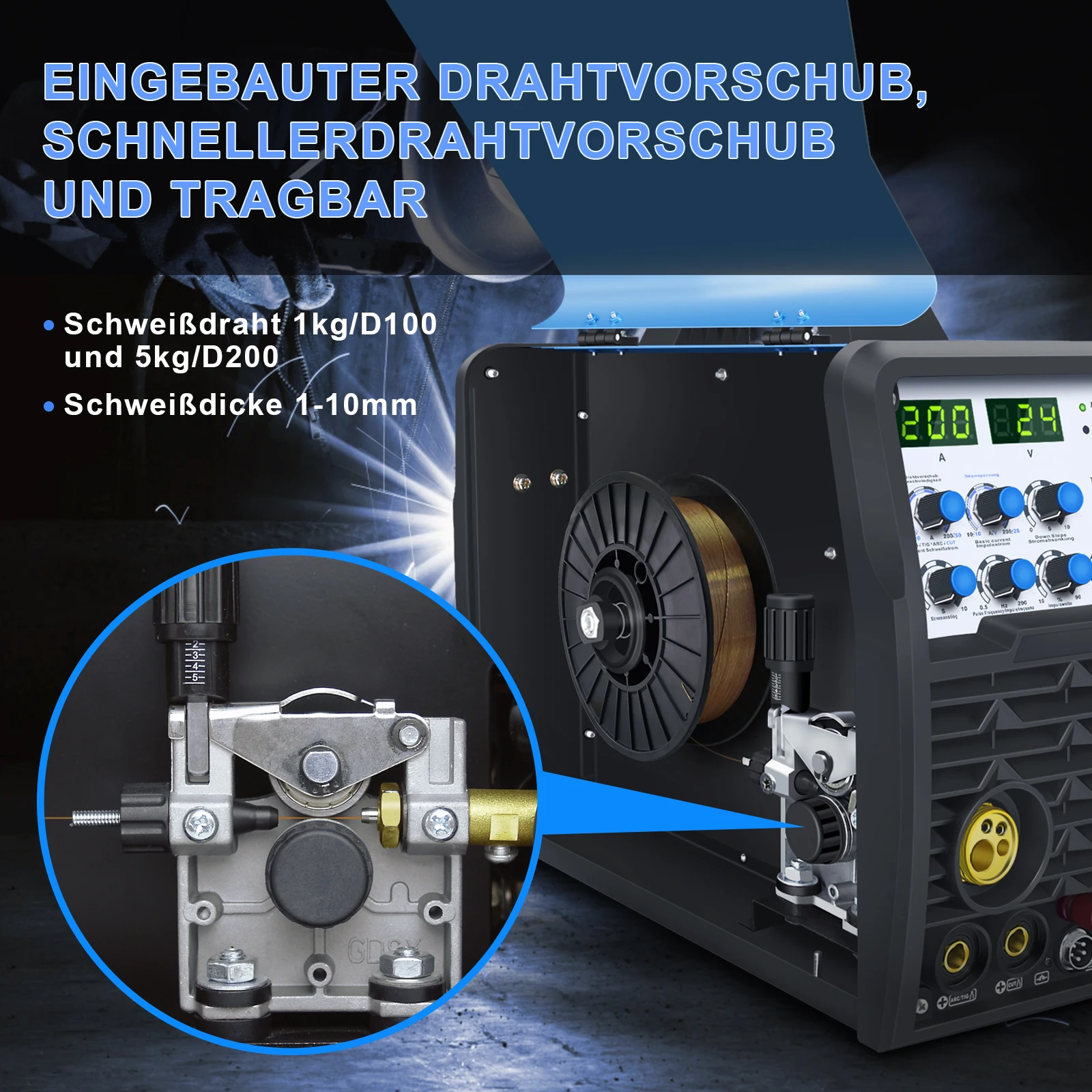 Stahlwerk & Vector TCM250 Laser Welding Machine Aluminum Welder Machine 6in1 MIG Welding Machine