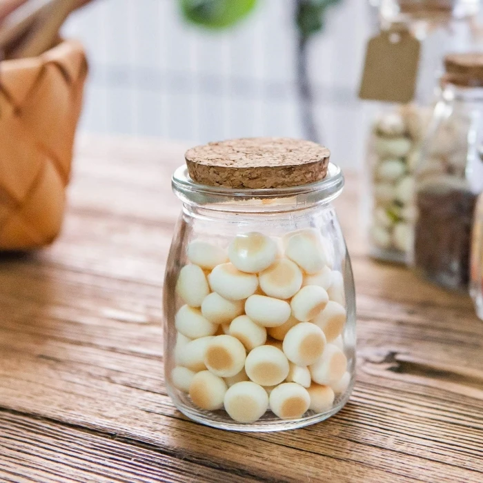 9 Barattoli In Vetro Da 200 Ml Con Coperchio In Plastica, Per Yogurt, Spezie, Marmellata, Lavabili